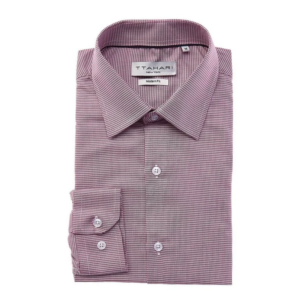 Tahari Mens  Modern Fit Dress Shirt, Red